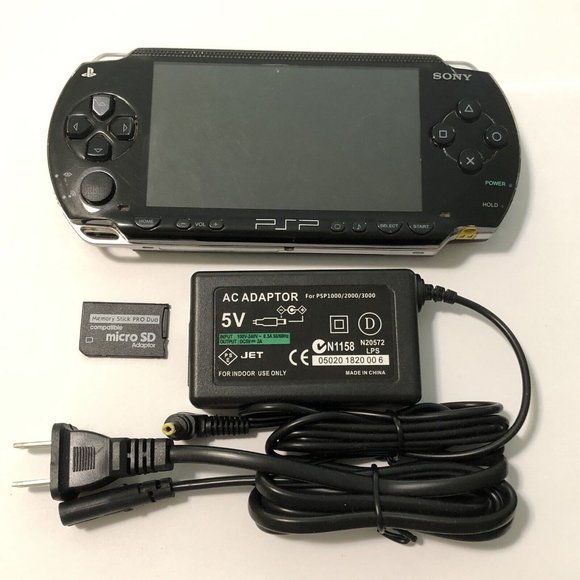 BLACK Sony PSP 1000 System w/ Charger & 1GB Memory Card Bundle TESTED - Picture 6 of 6